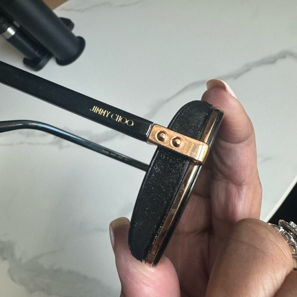 JIMMY CHOO "ELVA" unisex 54 mm rectangular frame sunglasses AUTHENTIC - Picture 3 of 15